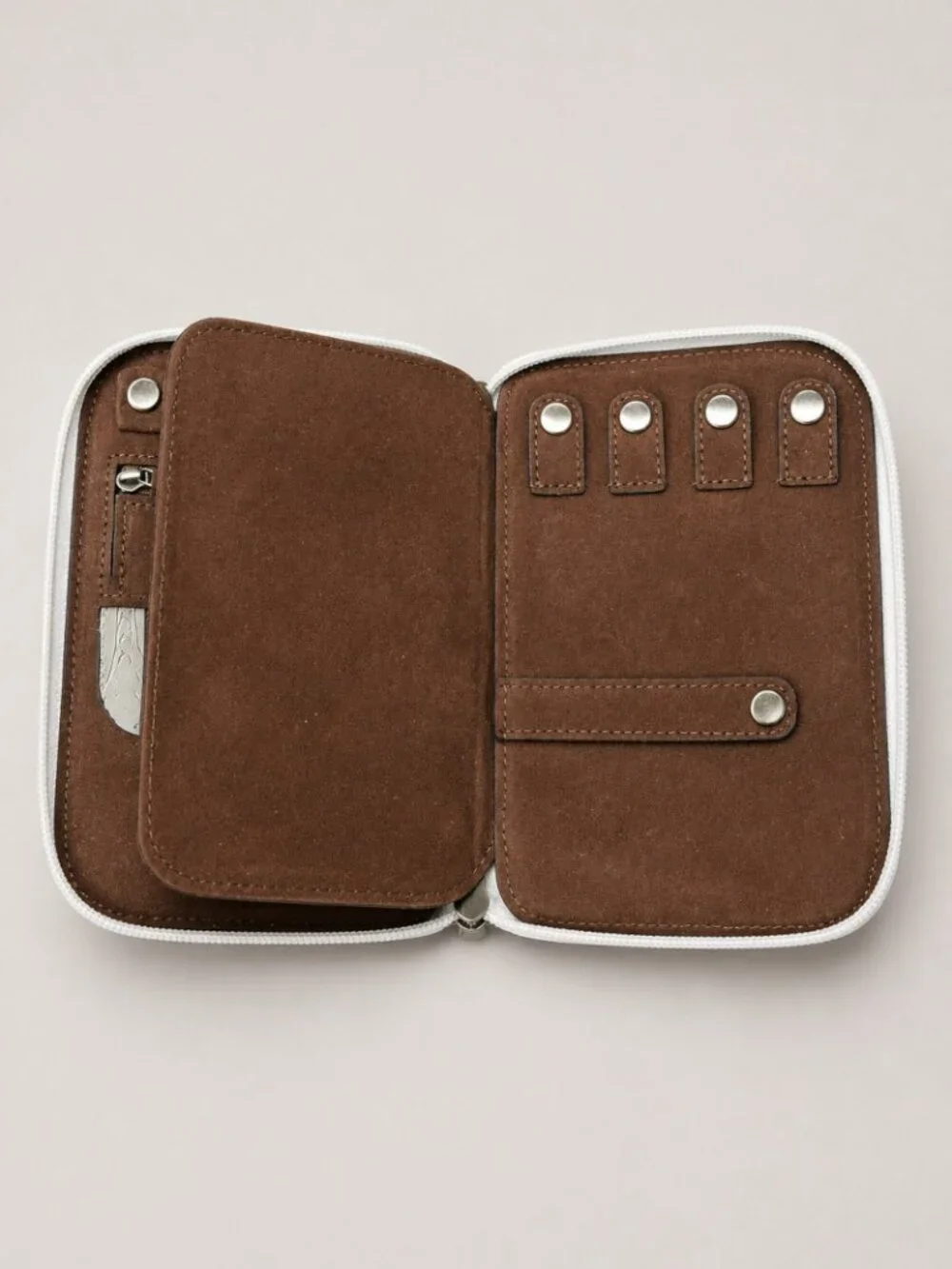 Justin White Tooled Western Jewelry Case NWT